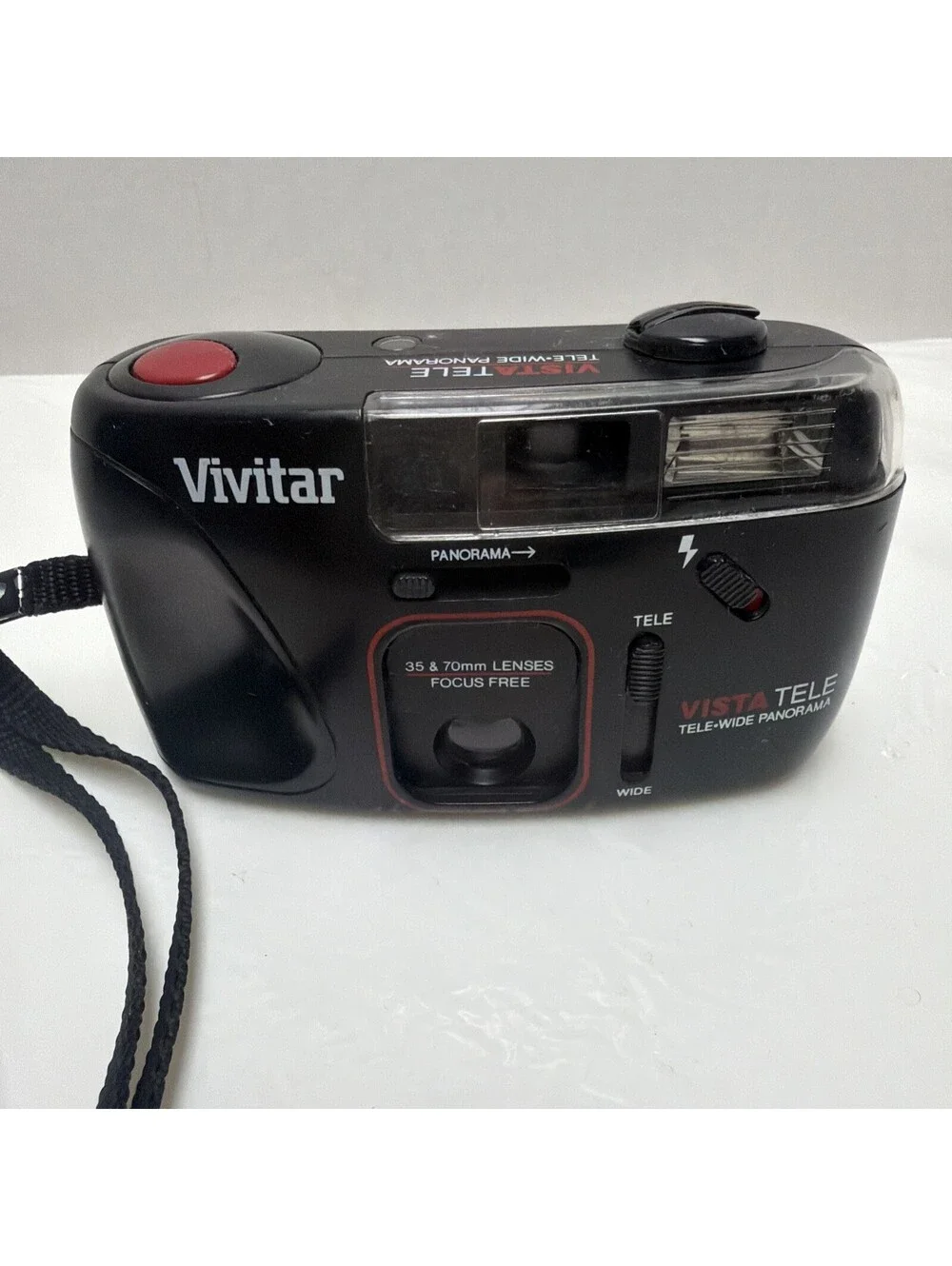 Vintage Vivitar Vista Tele-Wide Panorama 35mm Camera 35 & 70mm Lenses Untested